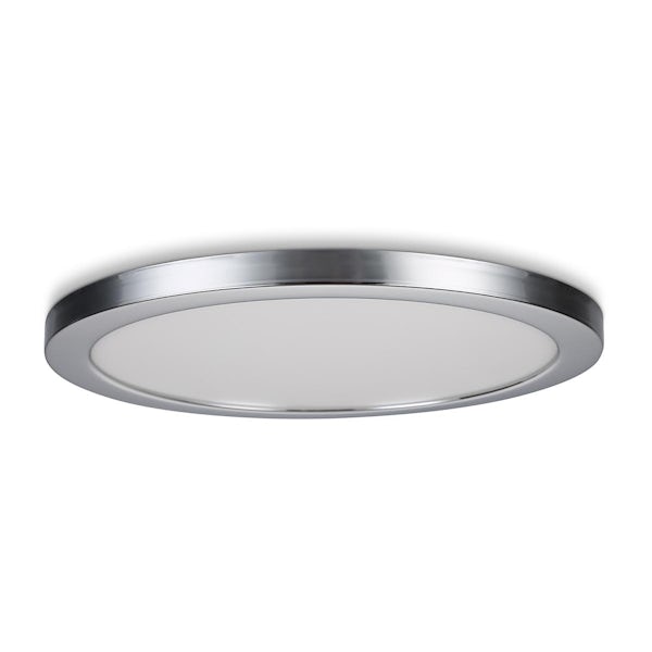 Forum Tauri 24W wall and ceiling light with magnetic chrome ring surround
