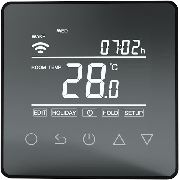 Heat Mat WiFi touch button black underfloor heating thermostat