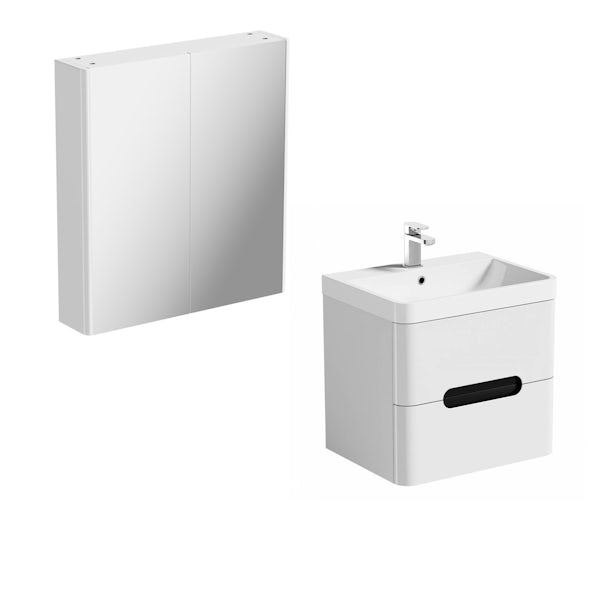 Mode Ellis essen wall hung vanity unit 600mm and mirror cabinet offer