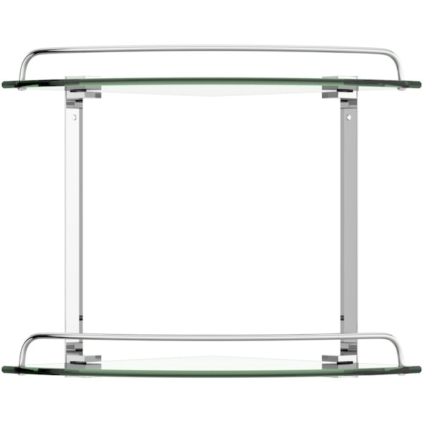 Orchard Options double round corner glass shelf