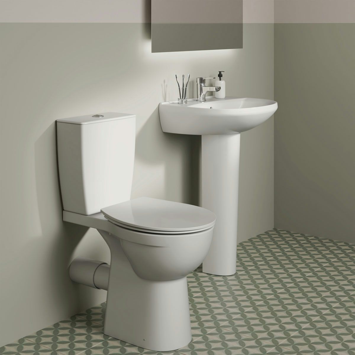 Ideal Standard Eurovit Comfort Height Close Coupled Toilet And Basin ...