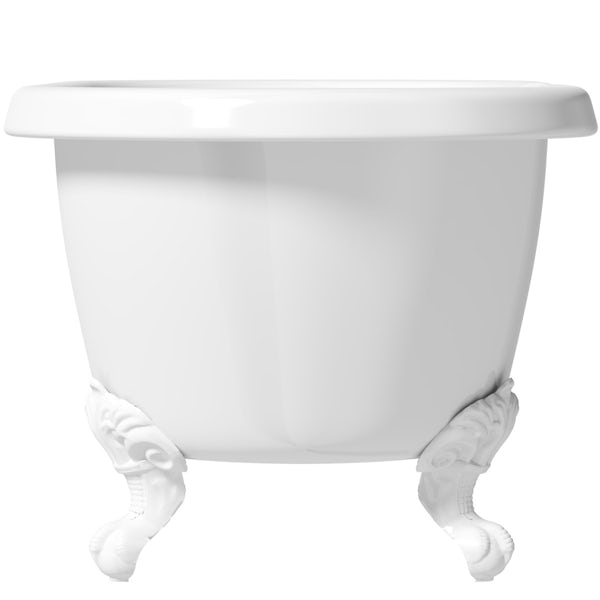 The Bath Co. Dulwich roll top freestanding bath with white claw feet 1695 x 740