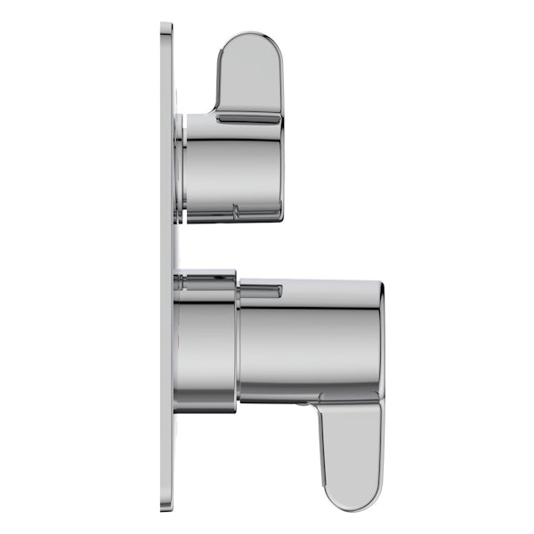 Ideal Standard Concept Freedom square concealed thermostatic mixer shower with ceiling arm