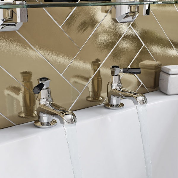 The Bath Co. Beaumont lever bath pillar taps offer pack