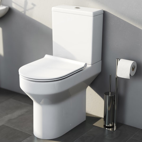 Orchard Wharfe comfort height close coupled toilet with soft close slim seat