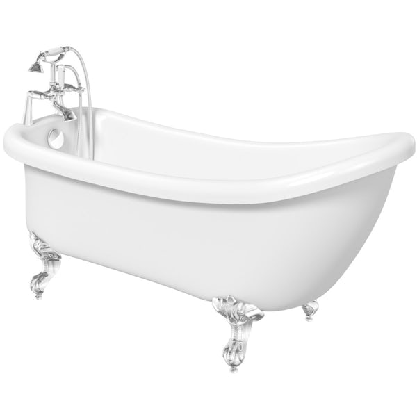 The Bath Co. Winchester roll top bath with ball and claw feet offer pack
