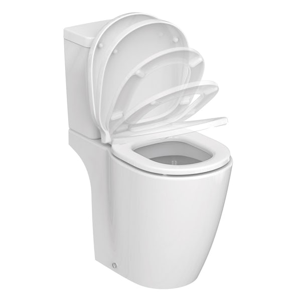 Ideal Standard Concept Freedom comfort height close coupled toilet with soft close seat