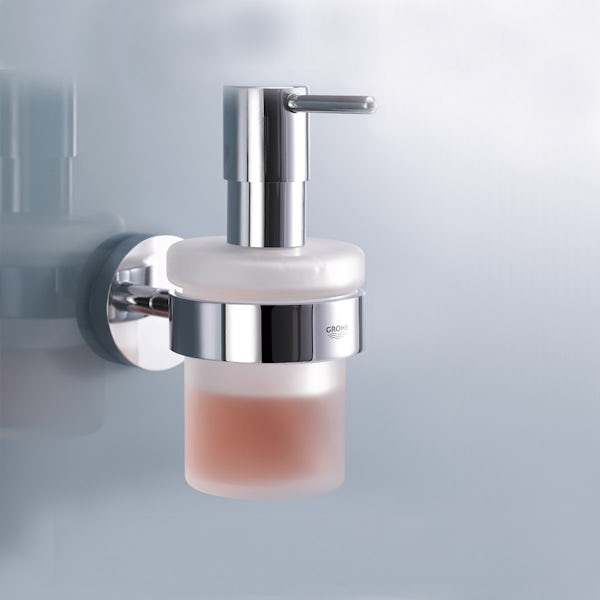 Grohe Essentials soap dispenser and holder