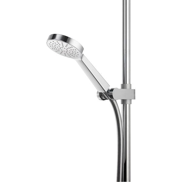 Aqualisa iSystem Smart concealed shower standard with adjustable handset and ceiling head