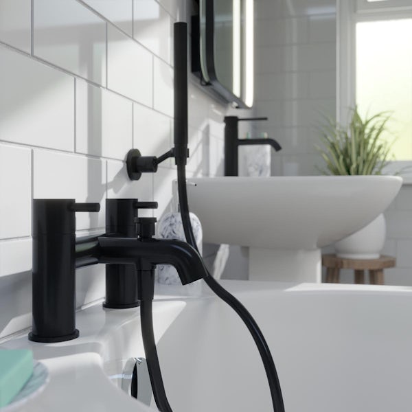 Mode Harrison black bath shower mixer tap