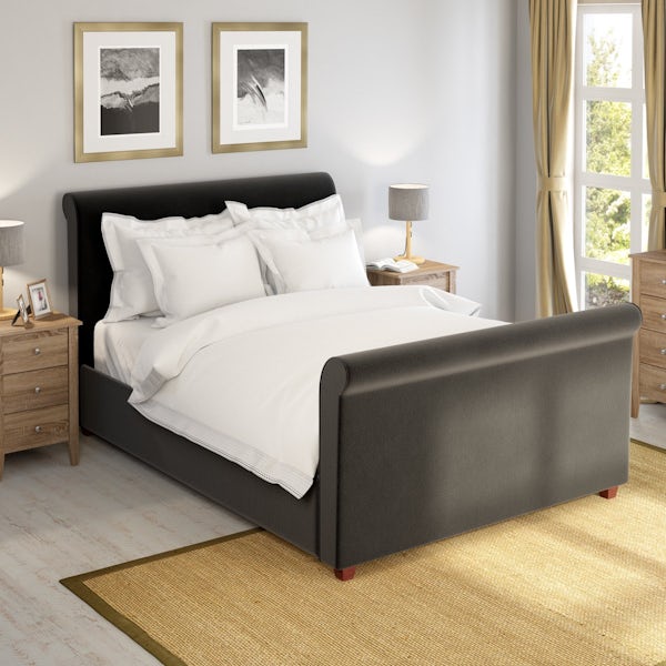 Dreamboat Charcoal Super King Size Bed