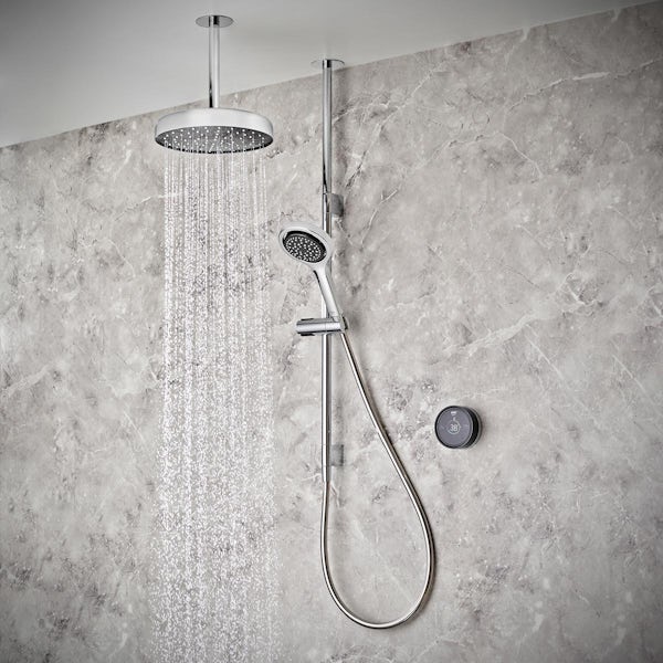 Mira Platinum dual ceiling fed digital shower