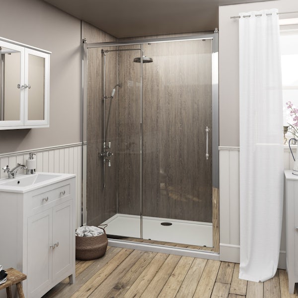 The Bath Co. Camberley traditional 8mm sliding shower door