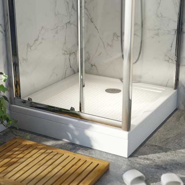 Orchard shower tray riser system for square and rectangular anti-slip shower trays up to 1100 x 900