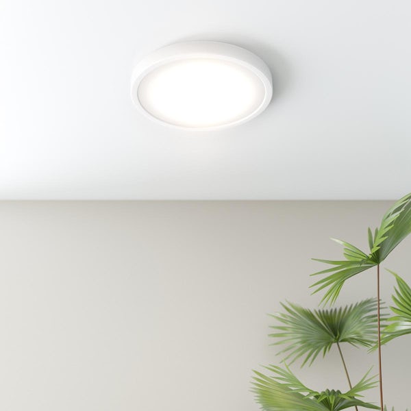 Eglo Fueva IP44 bathroom ceiling light in white